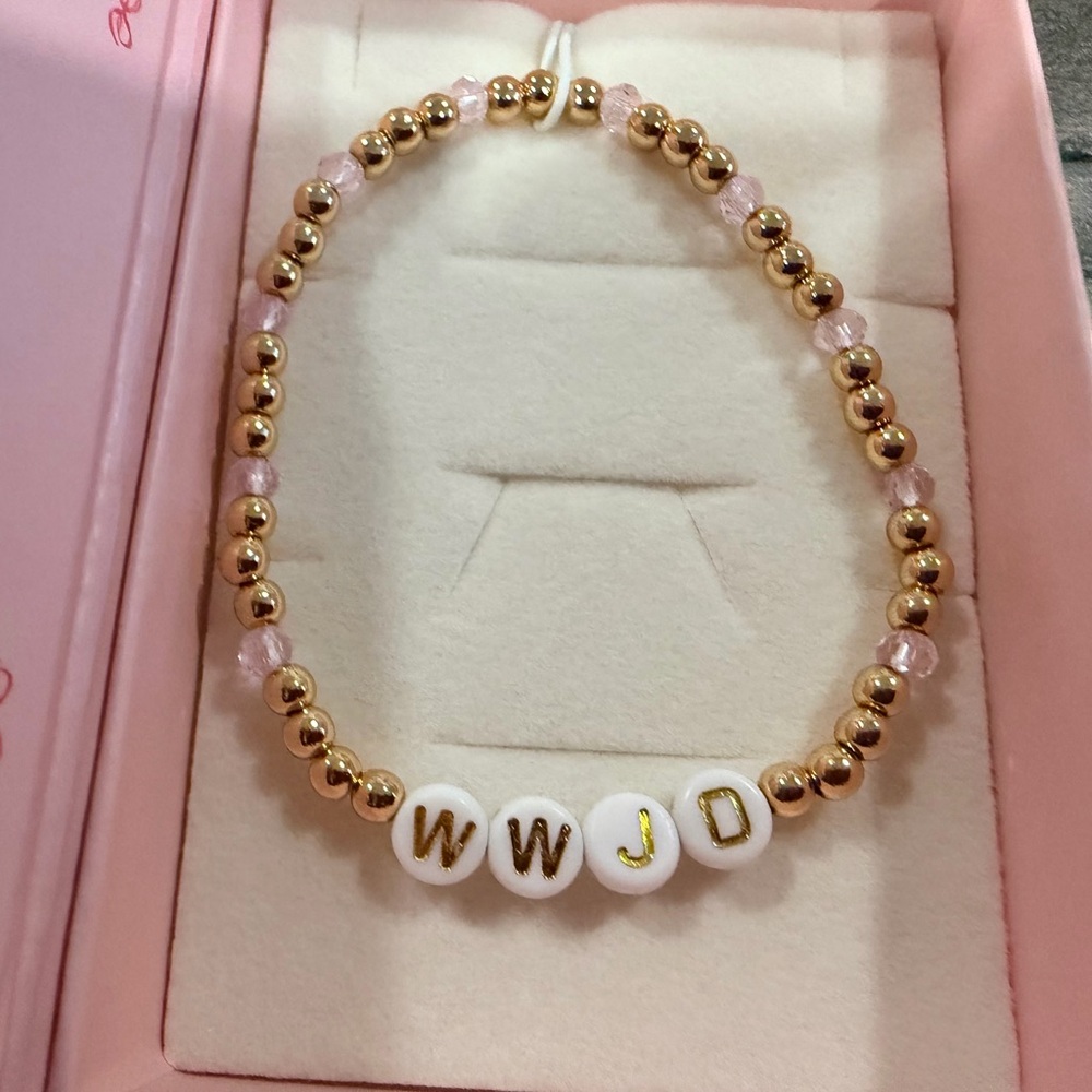 Altr’d State Gold and Pink Beaded Bracelet Advent Calendar day 5